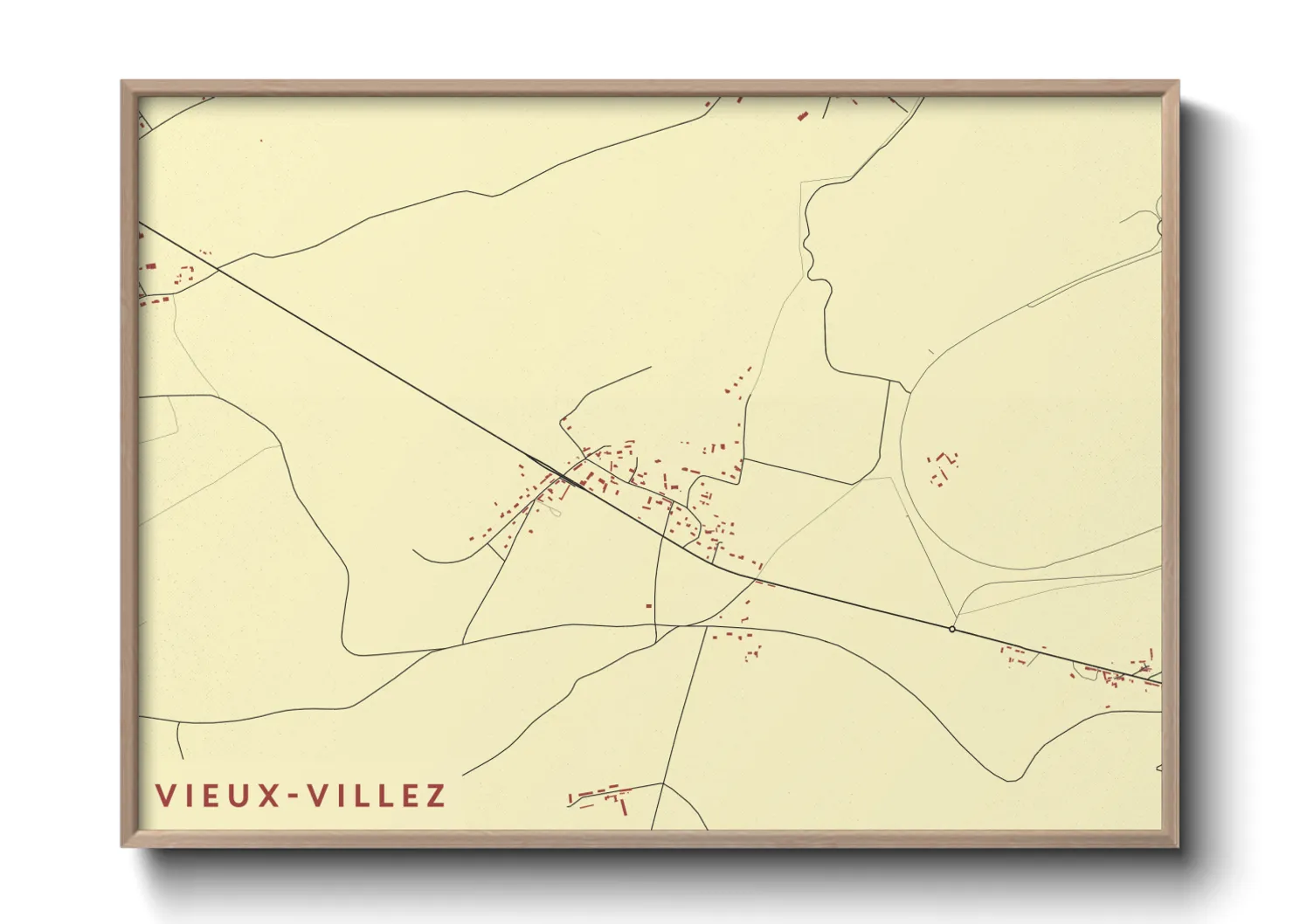 Une affiche de carte sur Vieux-Villez