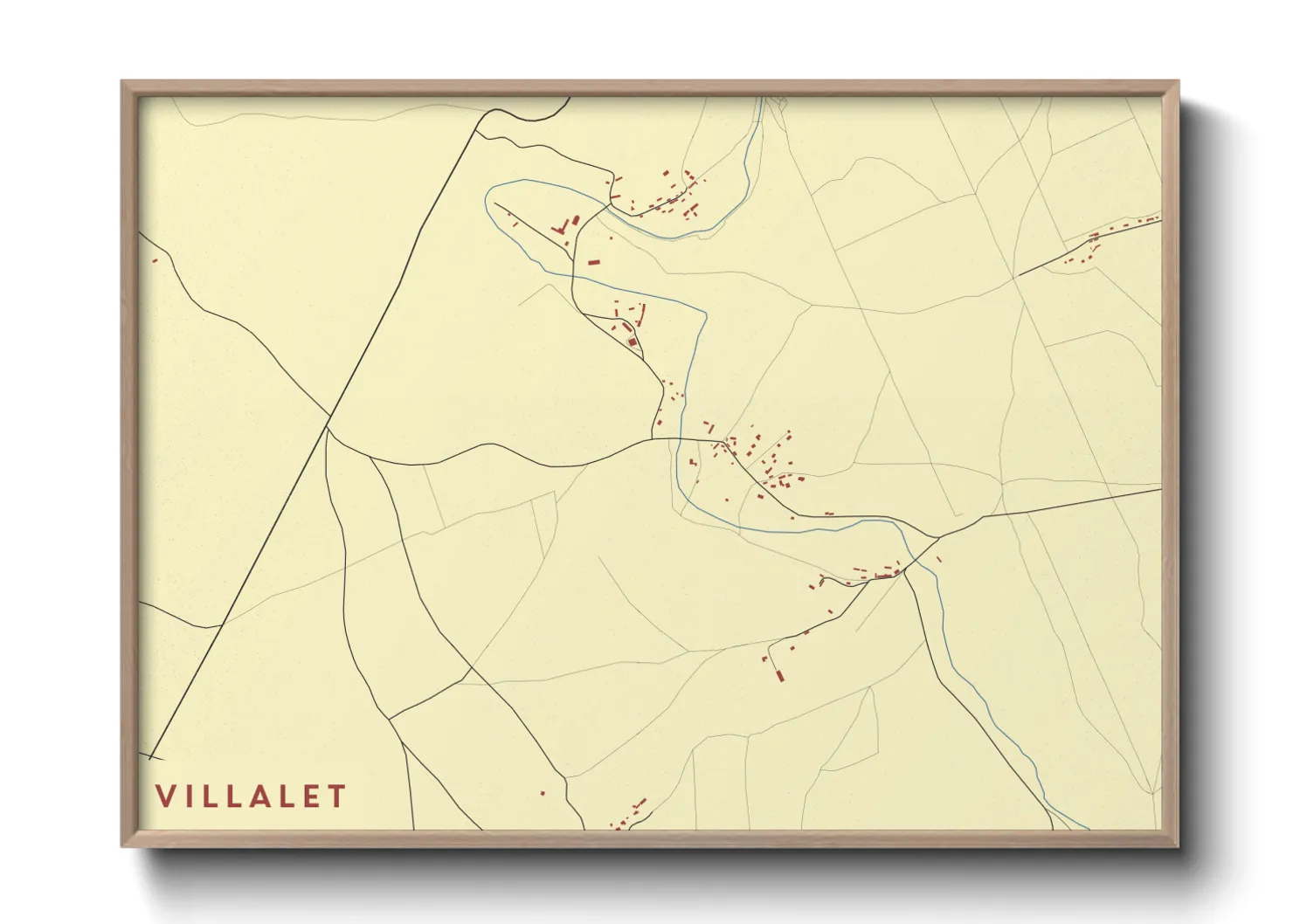 Une affiche de carte sur Villalet