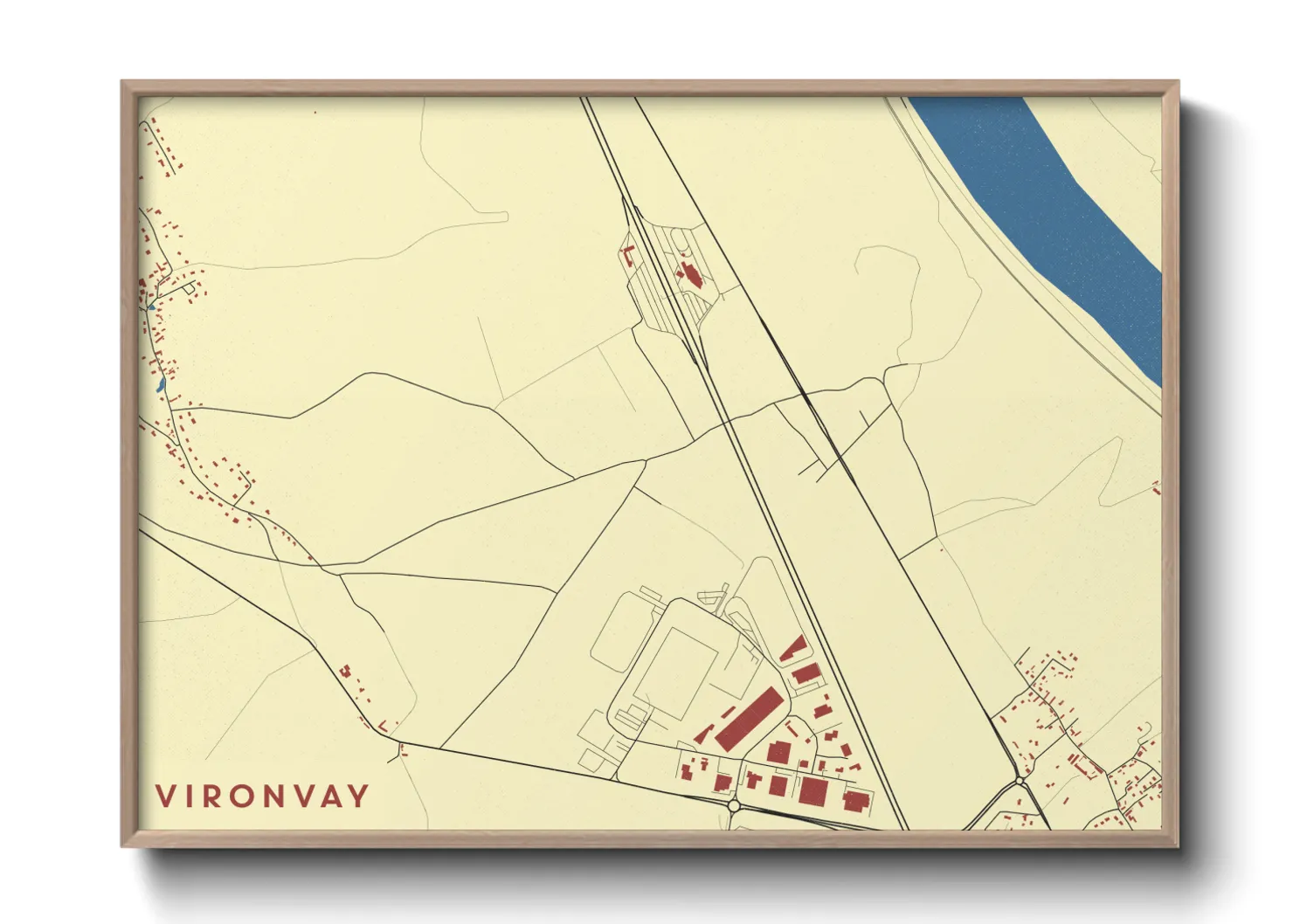 Une affiche de carte sur Vironvay