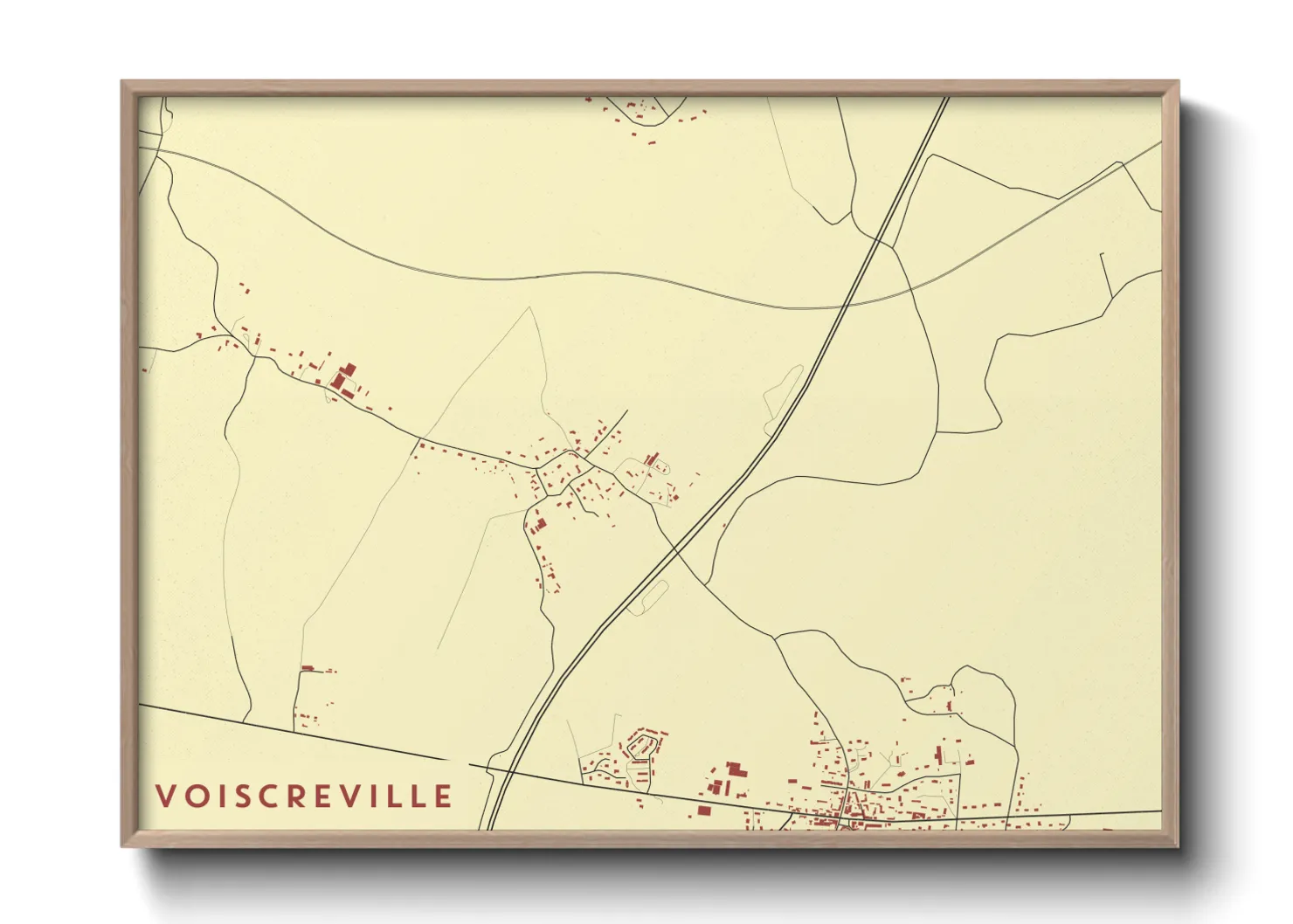 Une affiche de carte sur Voiscreville
