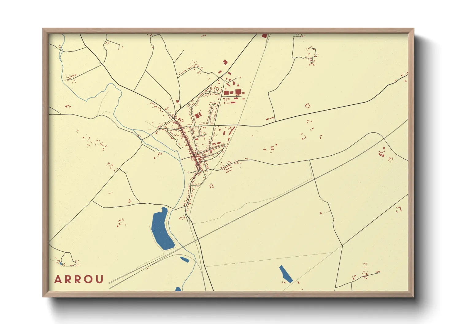 Une affiche de carte sur Arrou