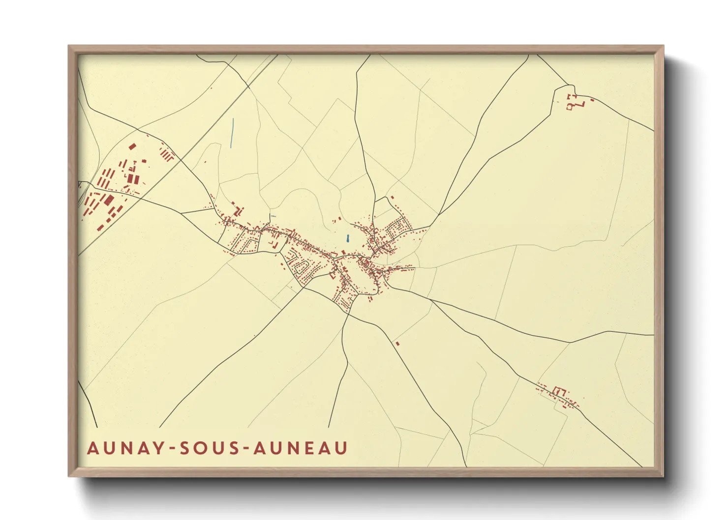 Une affiche de carte sur Aunay-sous-Auneau