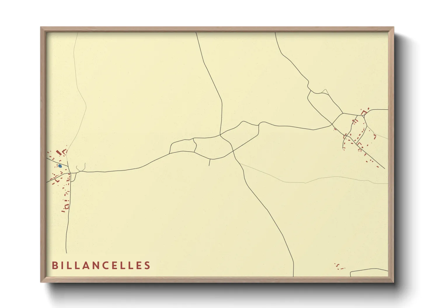 Une affiche de carte sur Billancelles