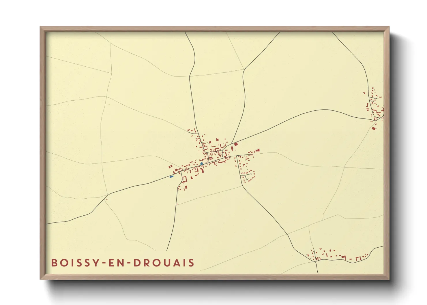 Une affiche de carte sur Boissy-en-Drouais