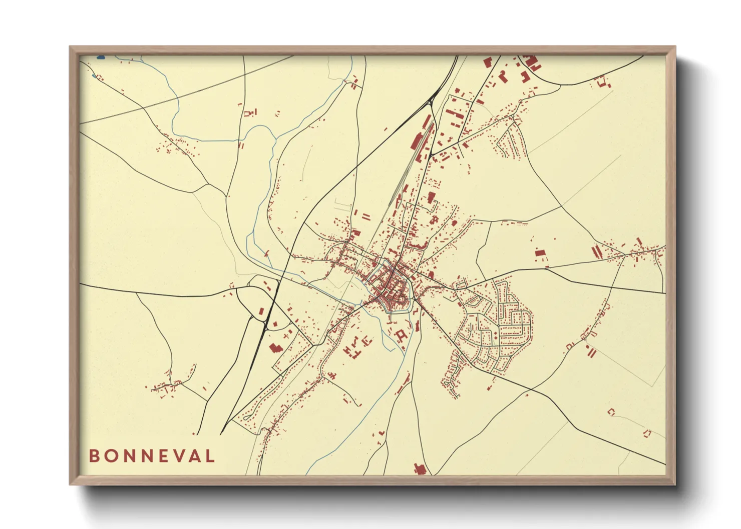 Une affiche de carte sur Bonneval