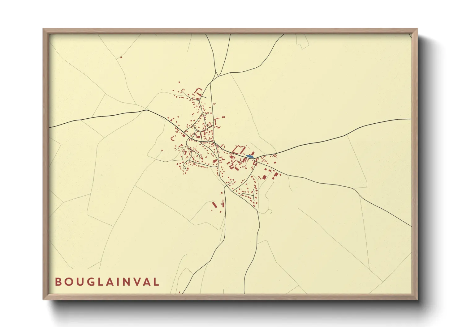 Une affiche de carte sur Bouglainval