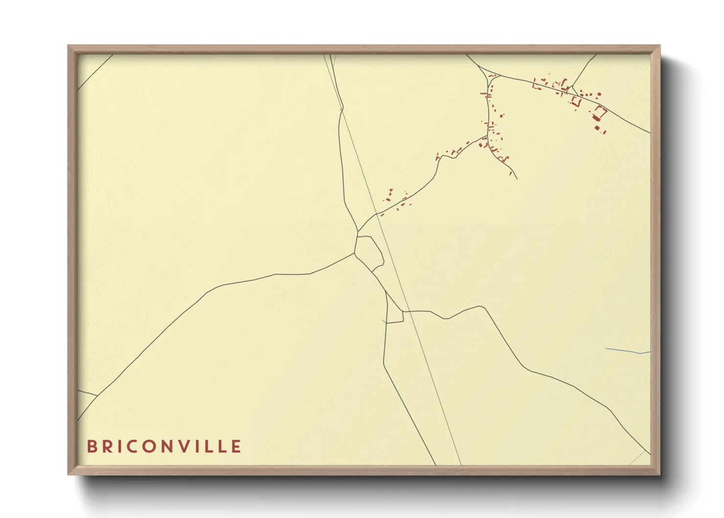 Une affiche de carte sur Briconville