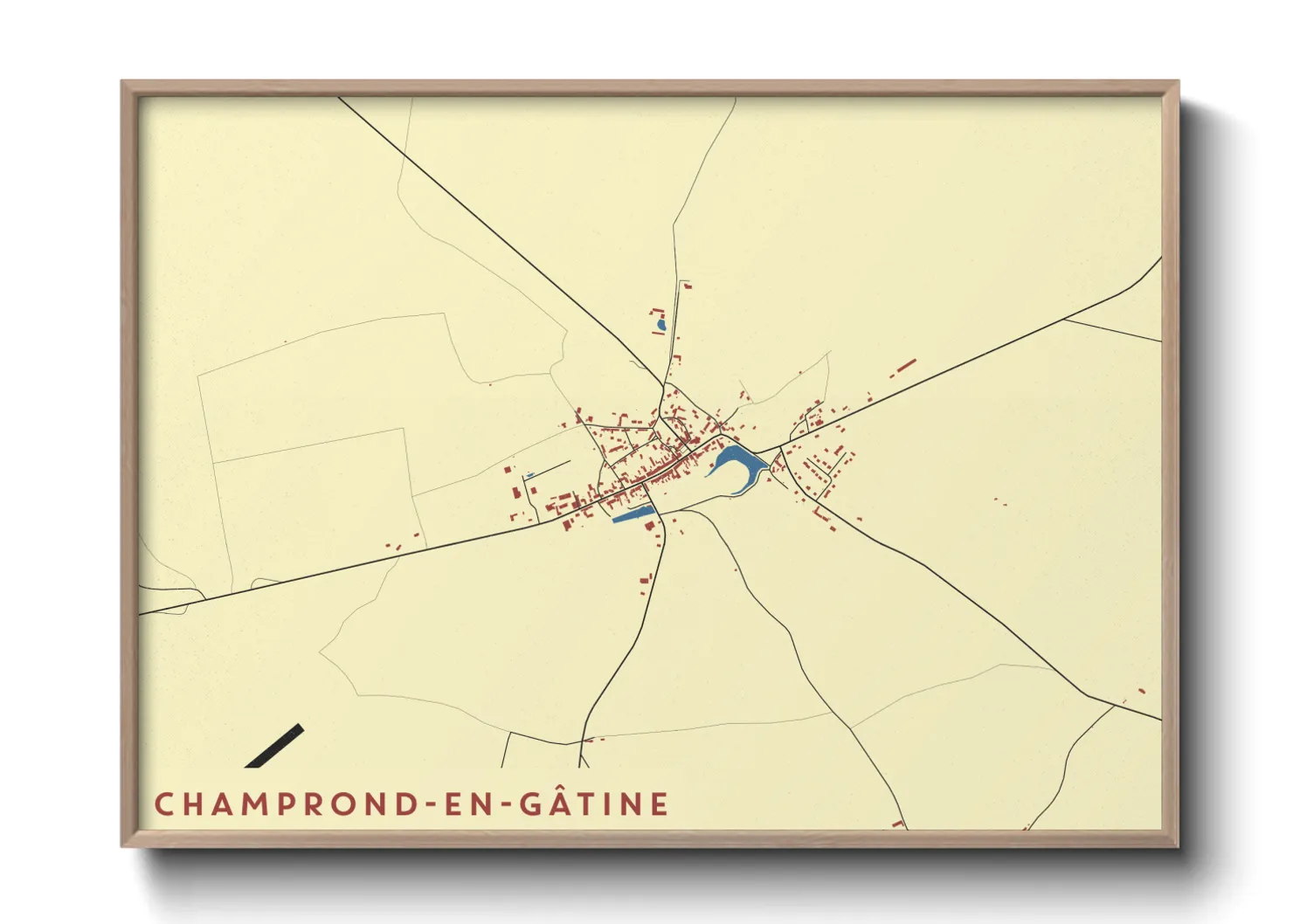 Une affiche de carte sur Champrond-en-Gâtine