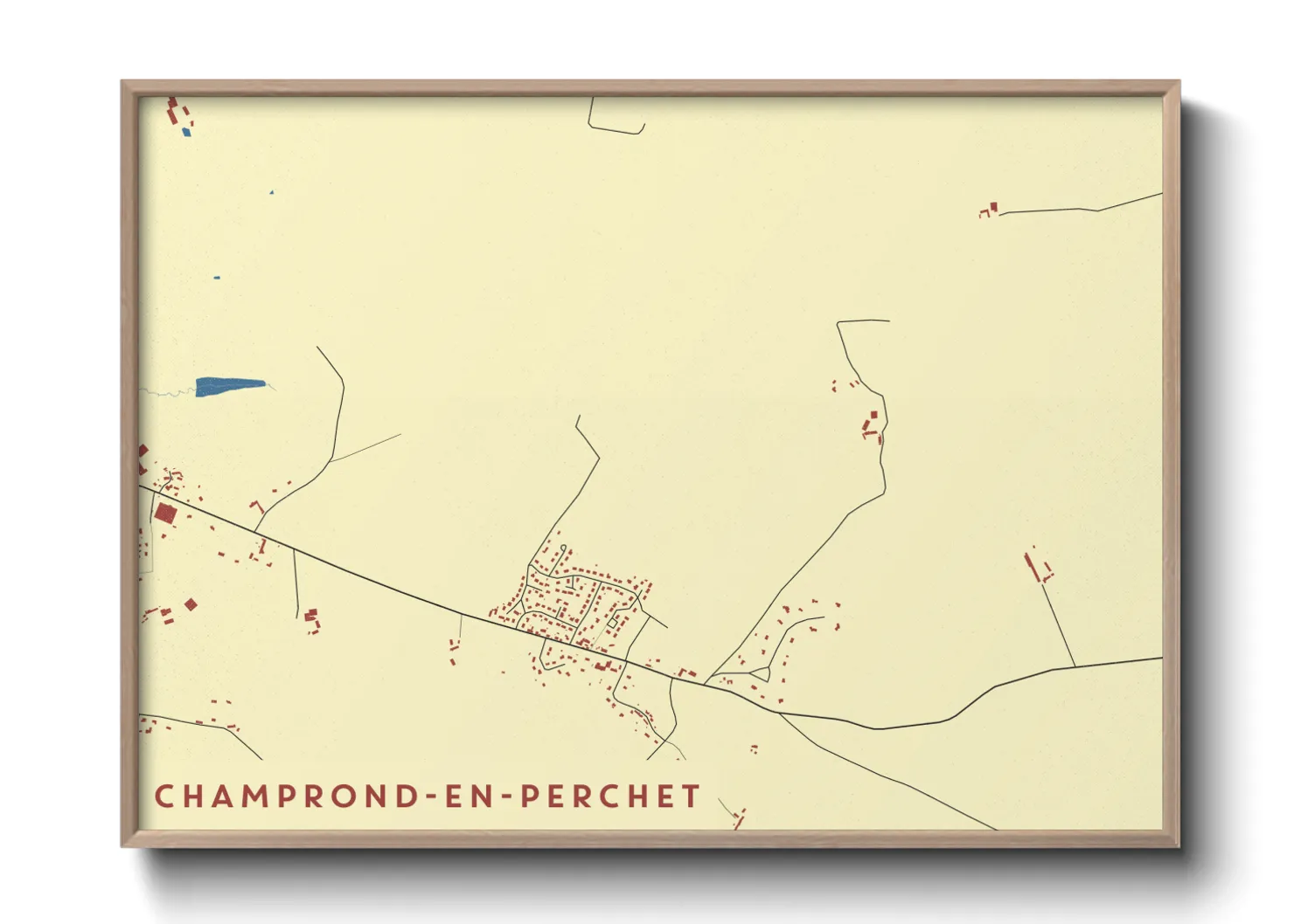 Une affiche de carte sur Champrond-en-Perchet