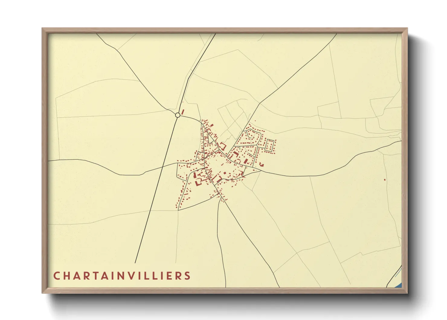 Une affiche de carte sur Chartainvilliers