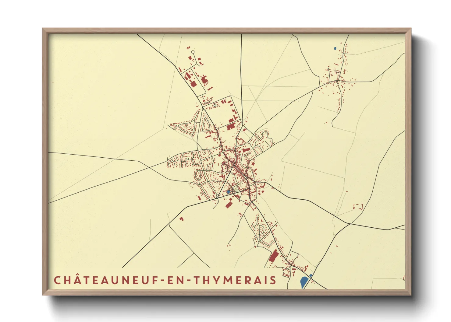 Une affiche de carte sur Châteauneuf-en-Thymerais