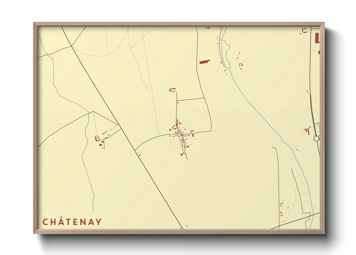 Une affiche de carte sur Châtenay