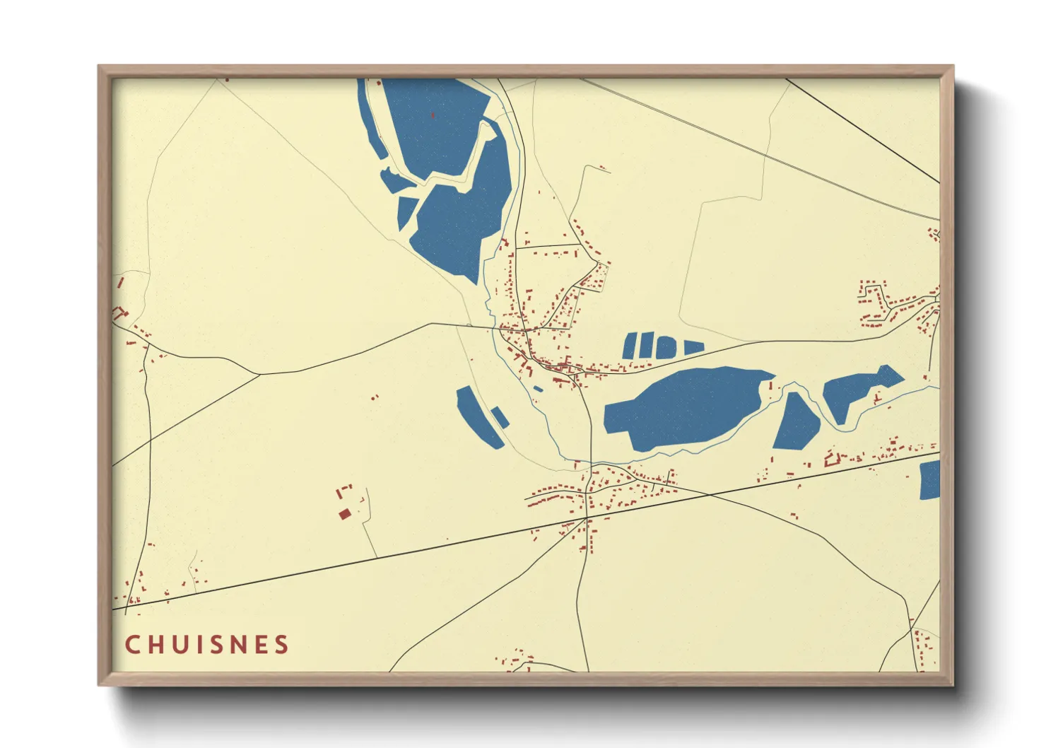 Une affiche de carte sur Chuisnes