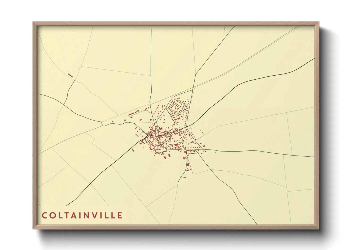 Une affiche de carte sur Coltainville