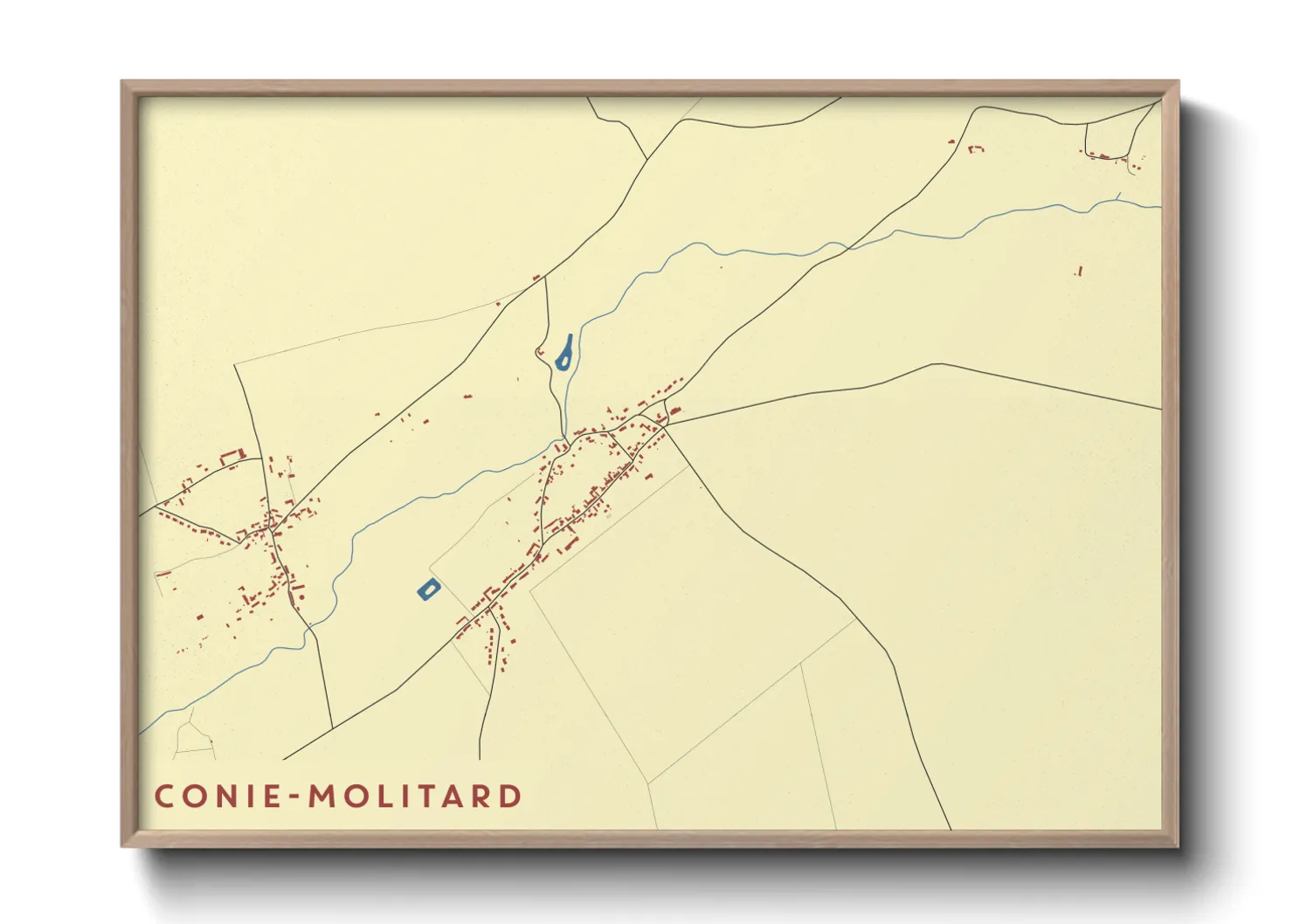 Une affiche de carte sur Conie-Molitard