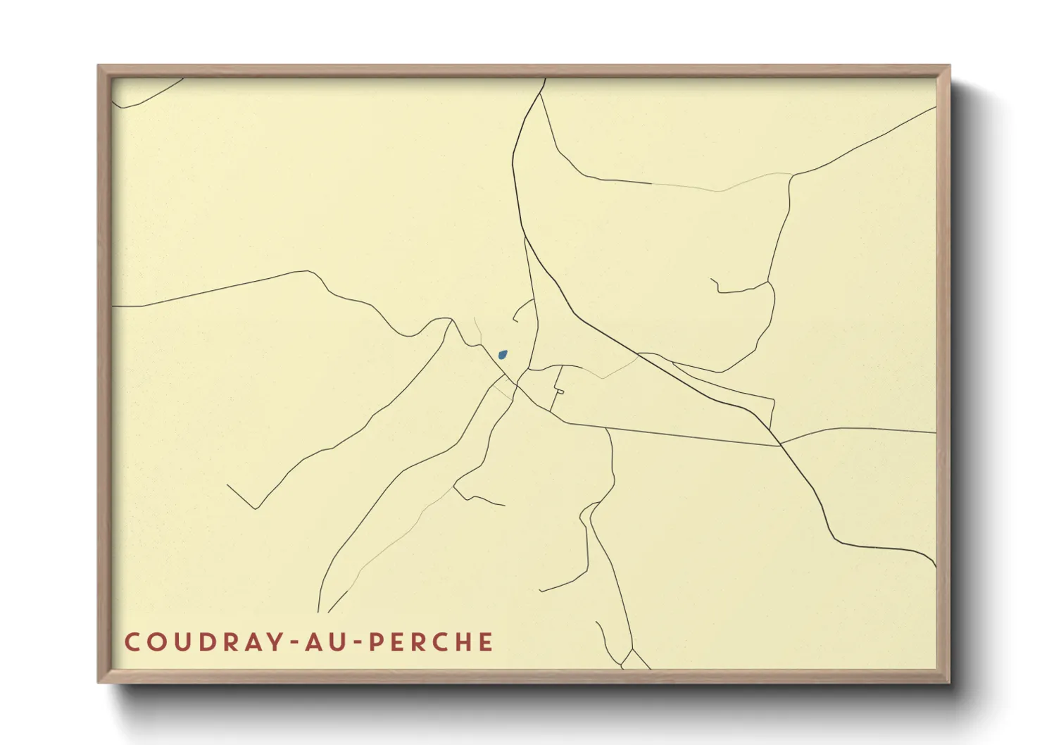 Une affiche de carte sur Coudray-au-Perche