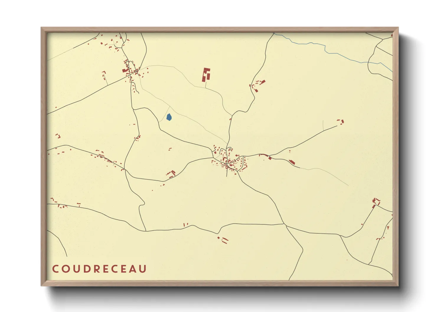Une affiche de carte sur Coudreceau