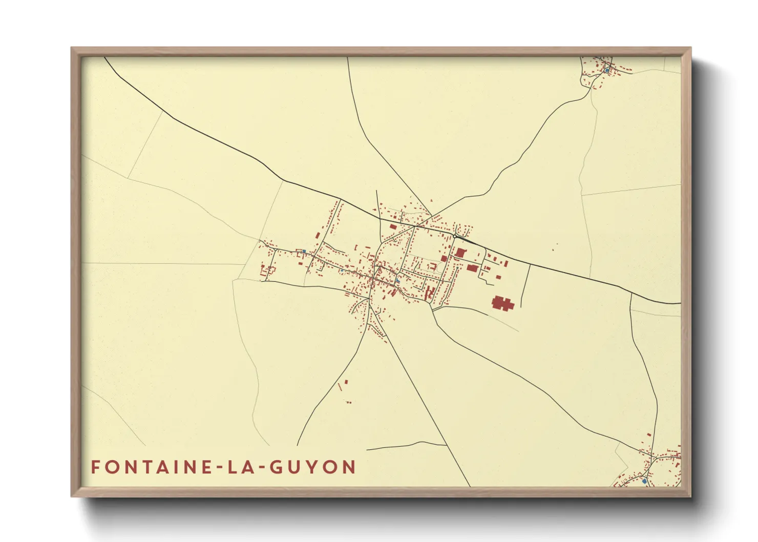 Une affiche de carte sur Fontaine-la-Guyon