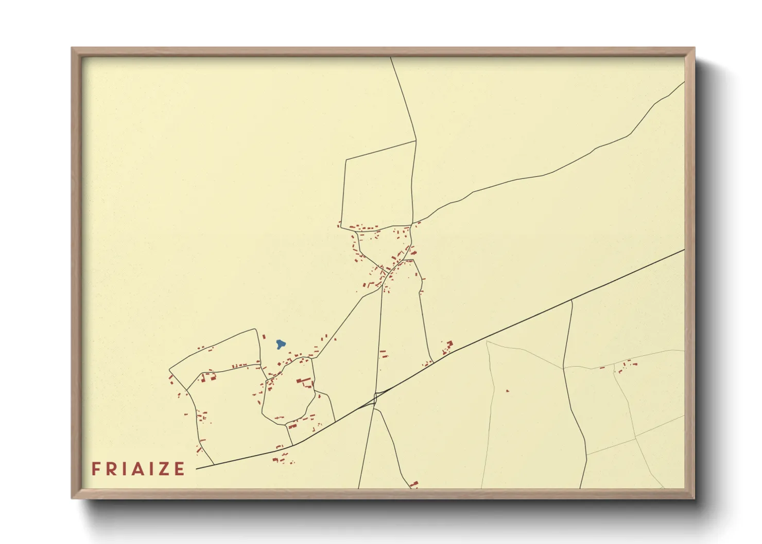 Une affiche de carte sur Friaize