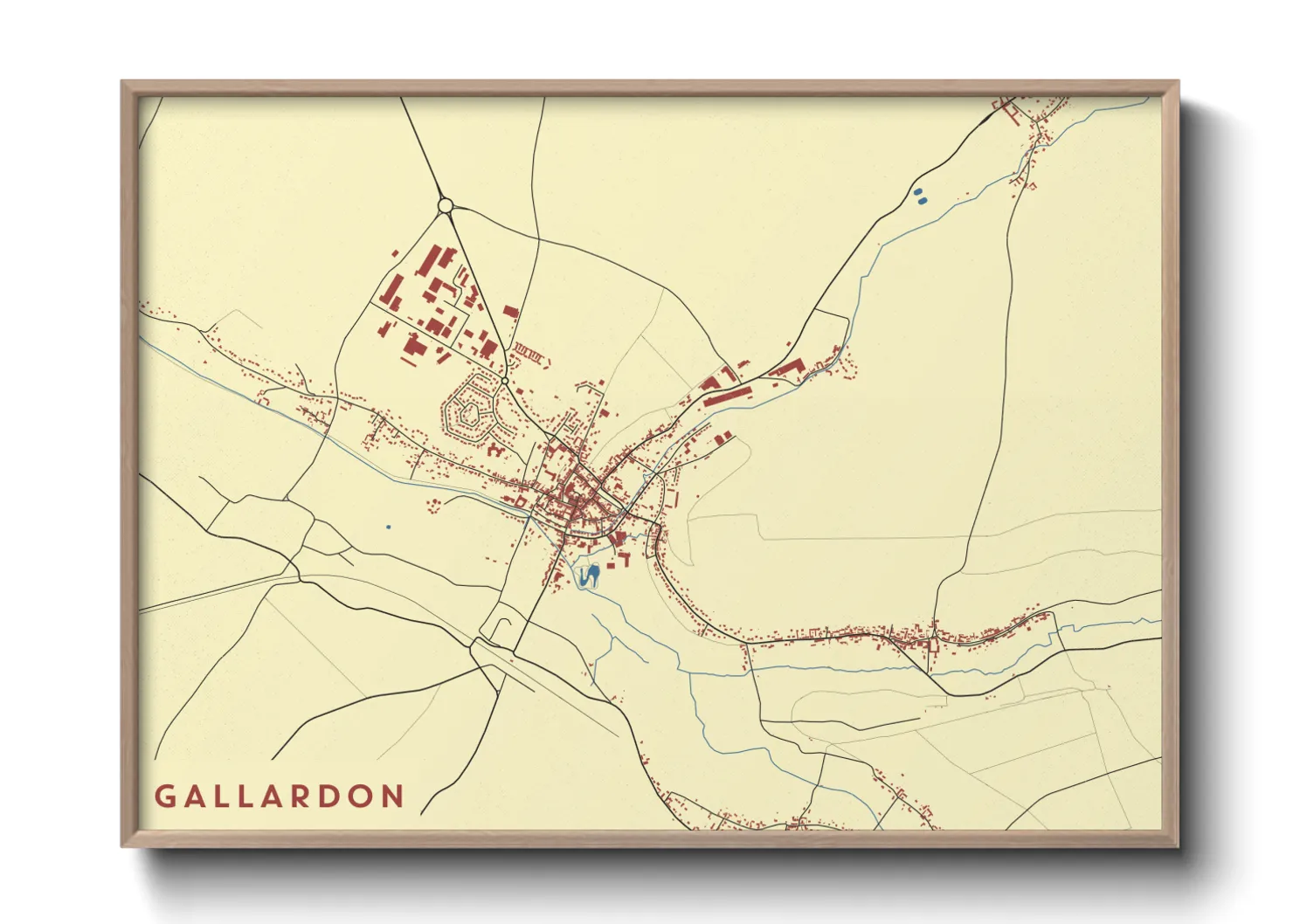 Une affiche de carte sur Gallardon