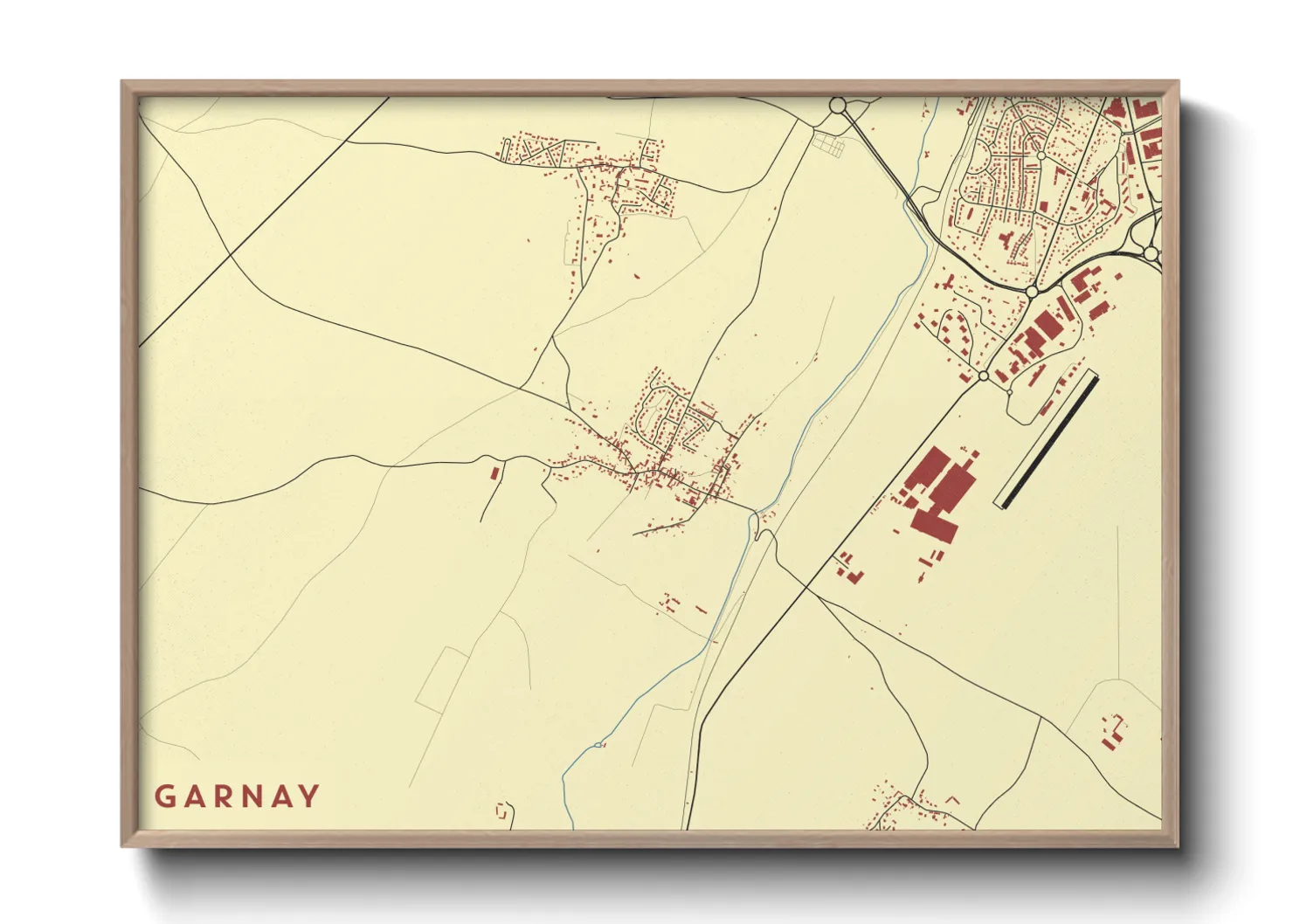 Une affiche de carte sur Garnay