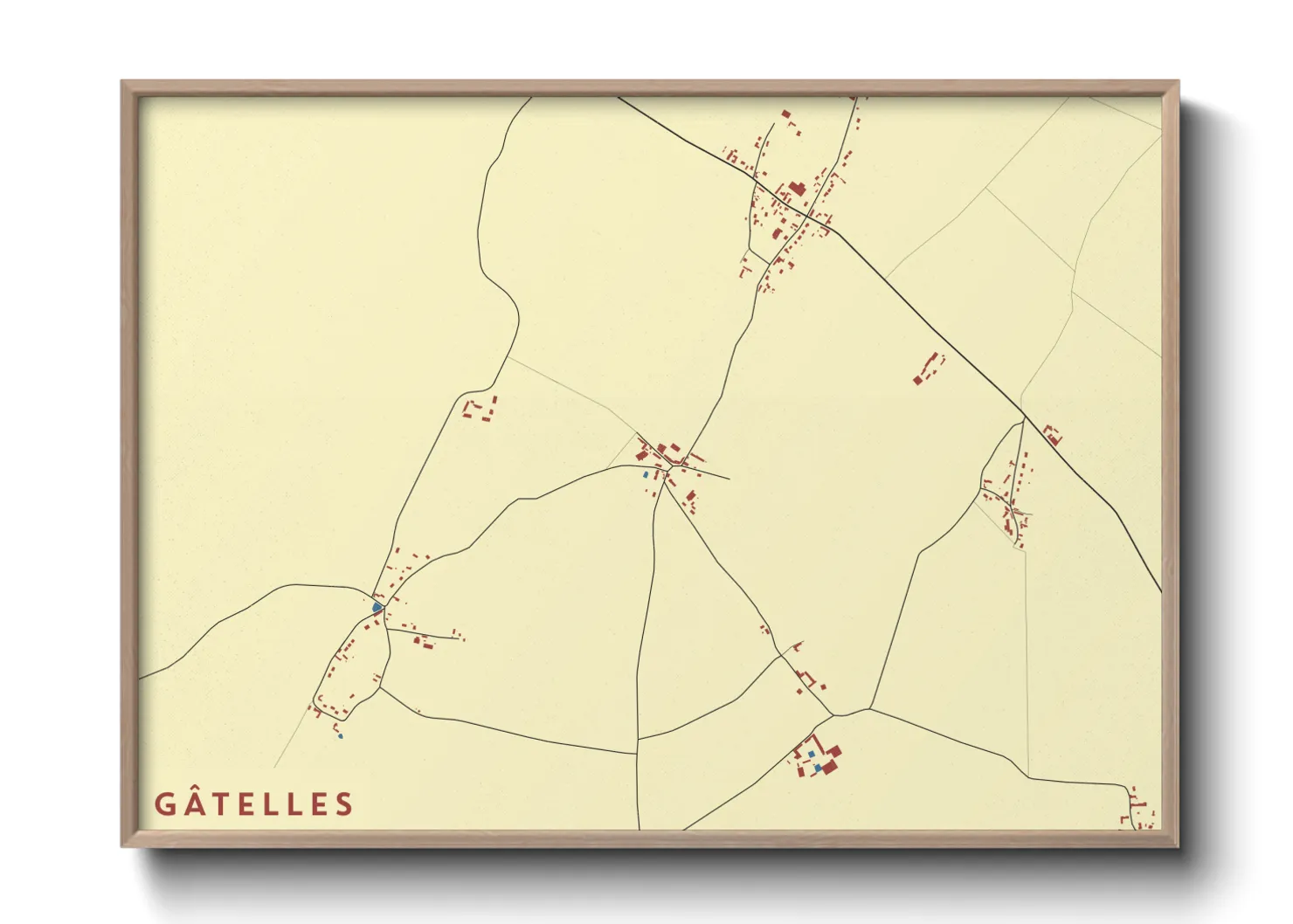 Une affiche de carte sur Gâtelles