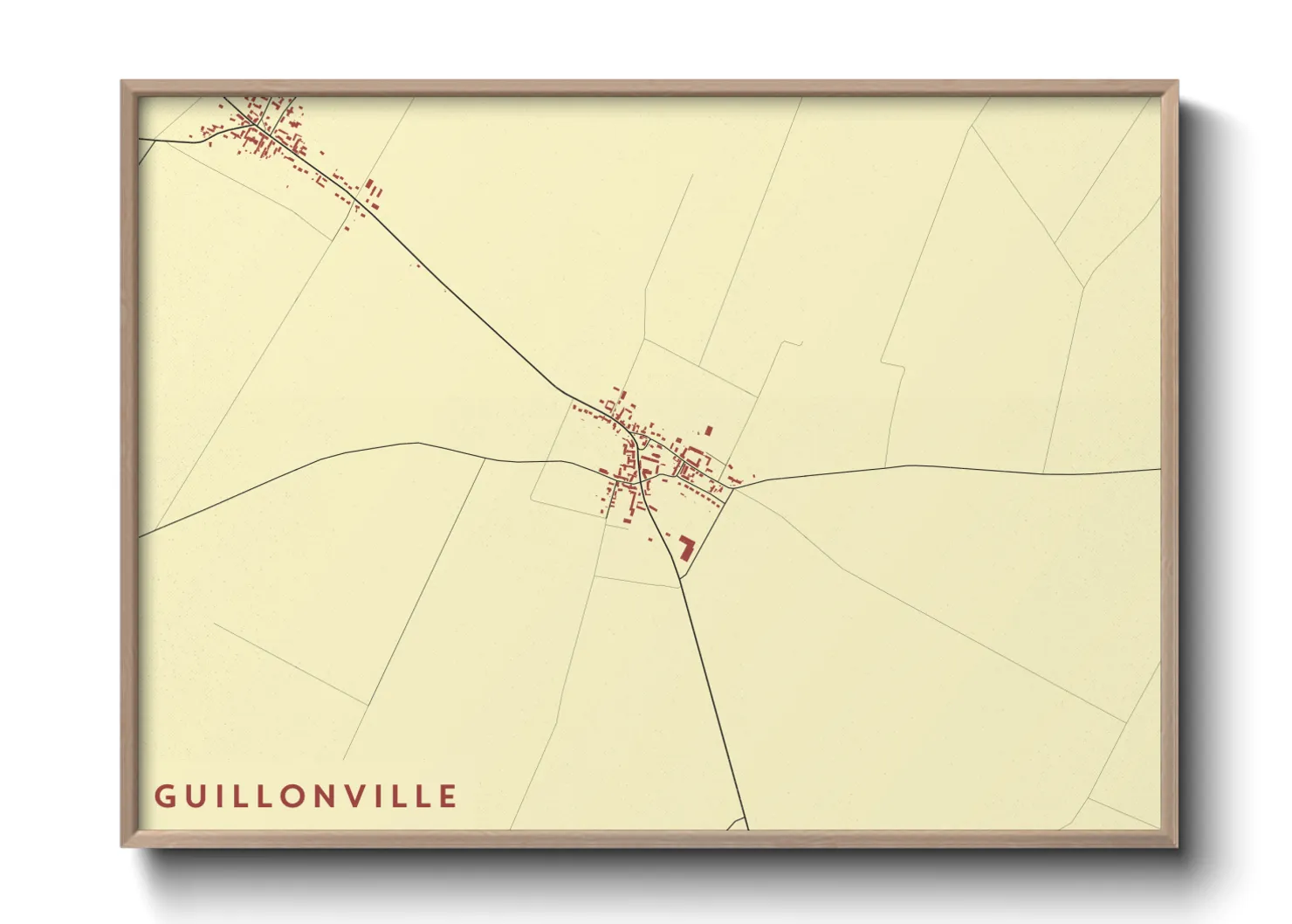 Une affiche de carte sur Guillonville