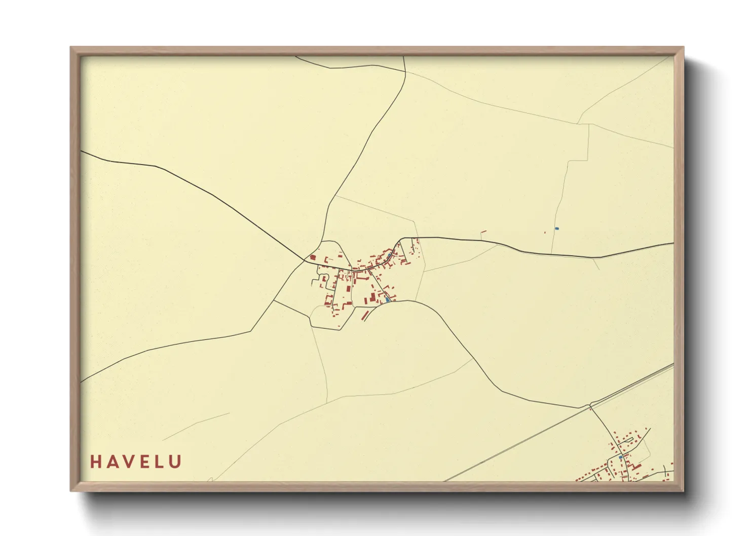 Une affiche de carte sur Havelu