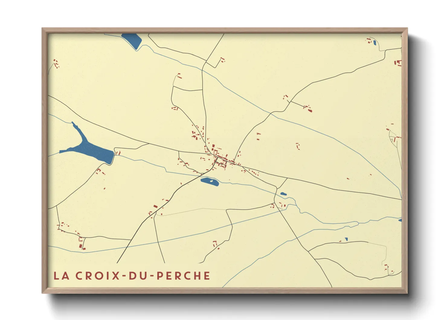 Une affiche de carte sur La Croix-du-Perche