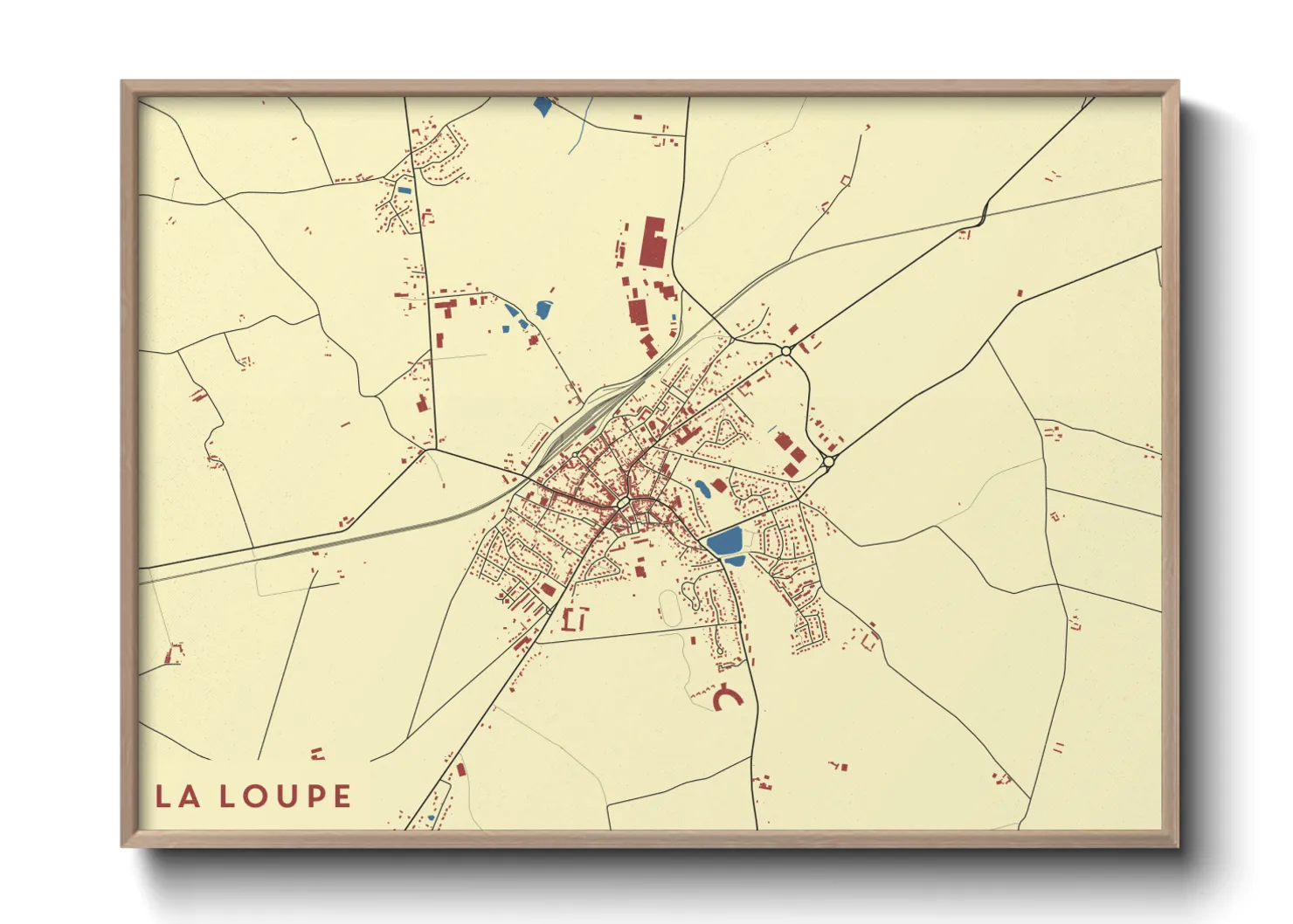 Une affiche de carte sur La Loupe