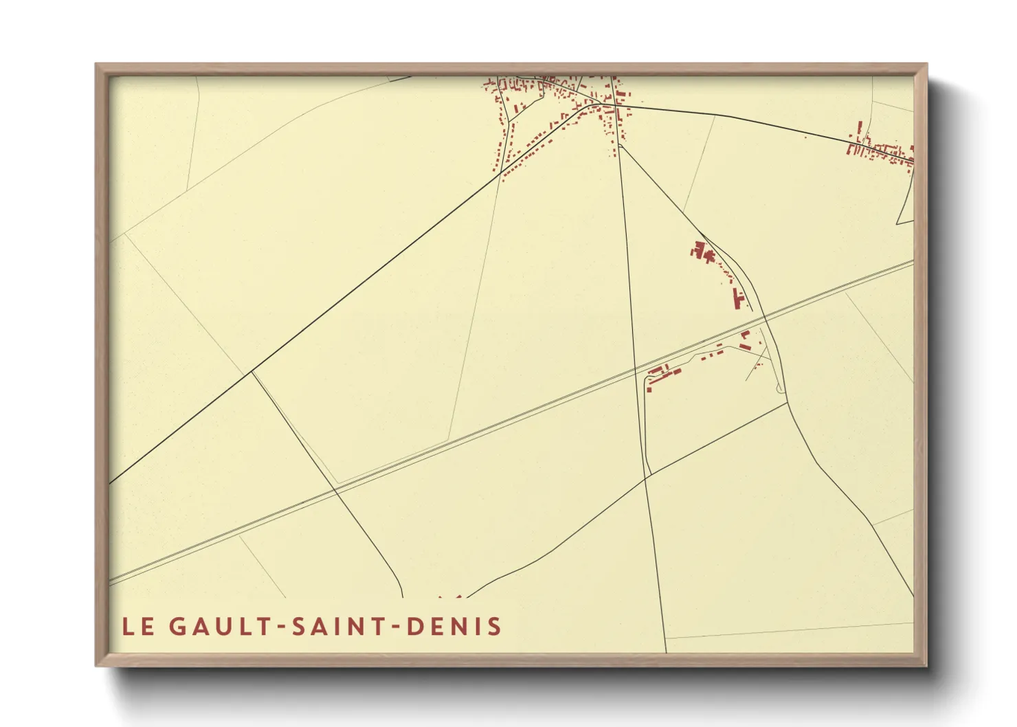 Une affiche de carte sur Le Gault-Saint-Denis