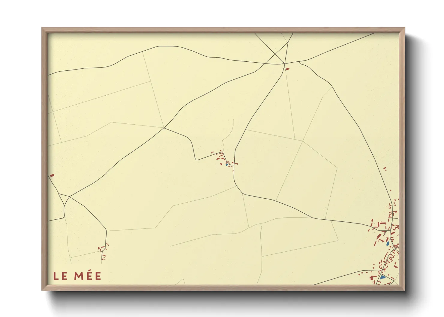 Une affiche de carte sur Le Mée