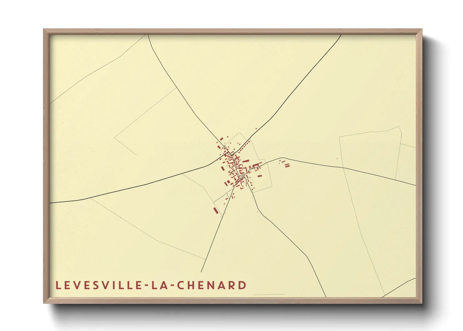 Une affiche de carte sur Levesville-la-Chenard