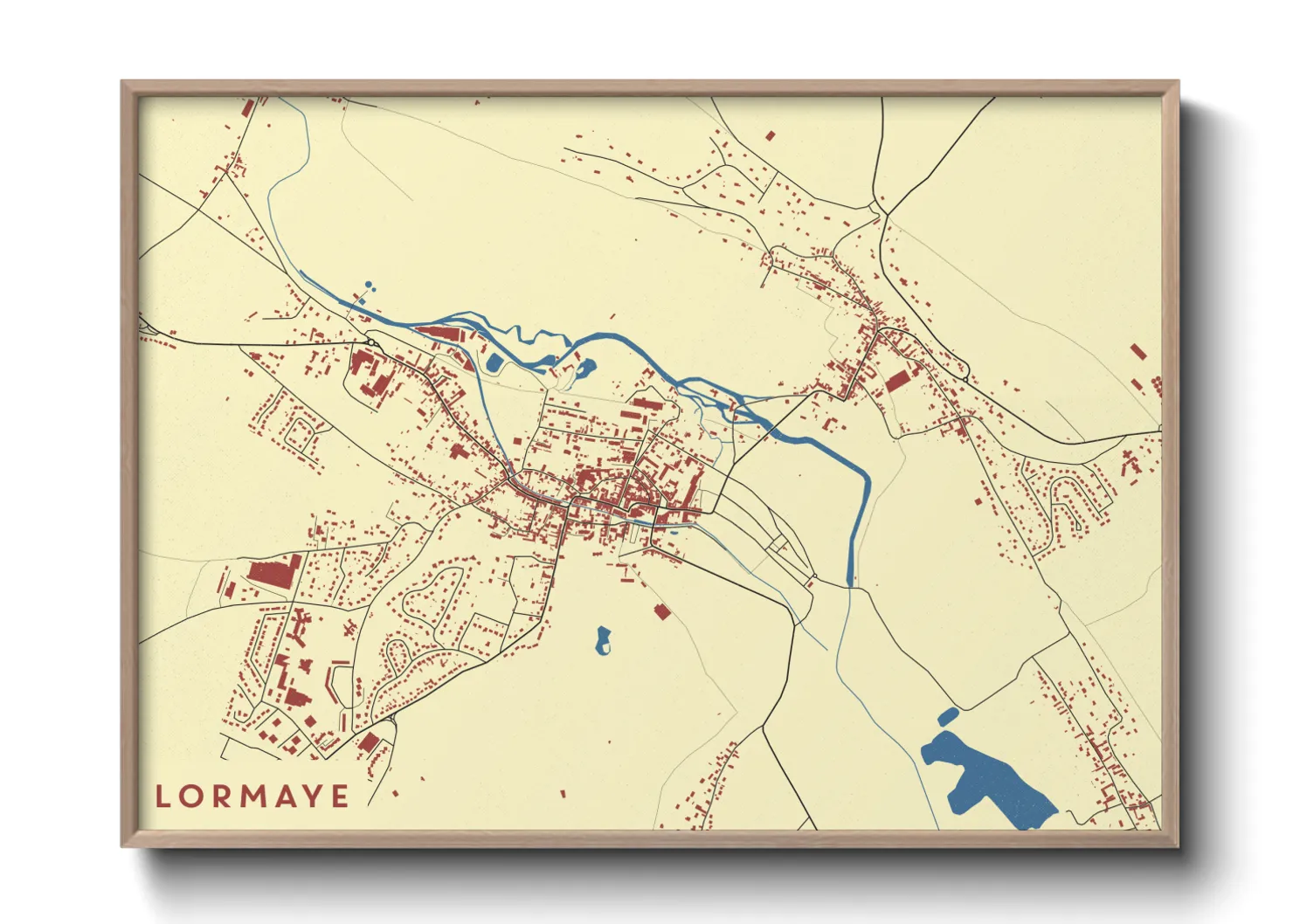 Une affiche de carte sur Lormaye