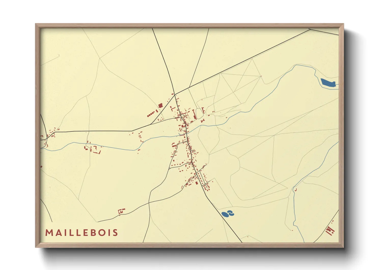 Une affiche de carte sur Maillebois