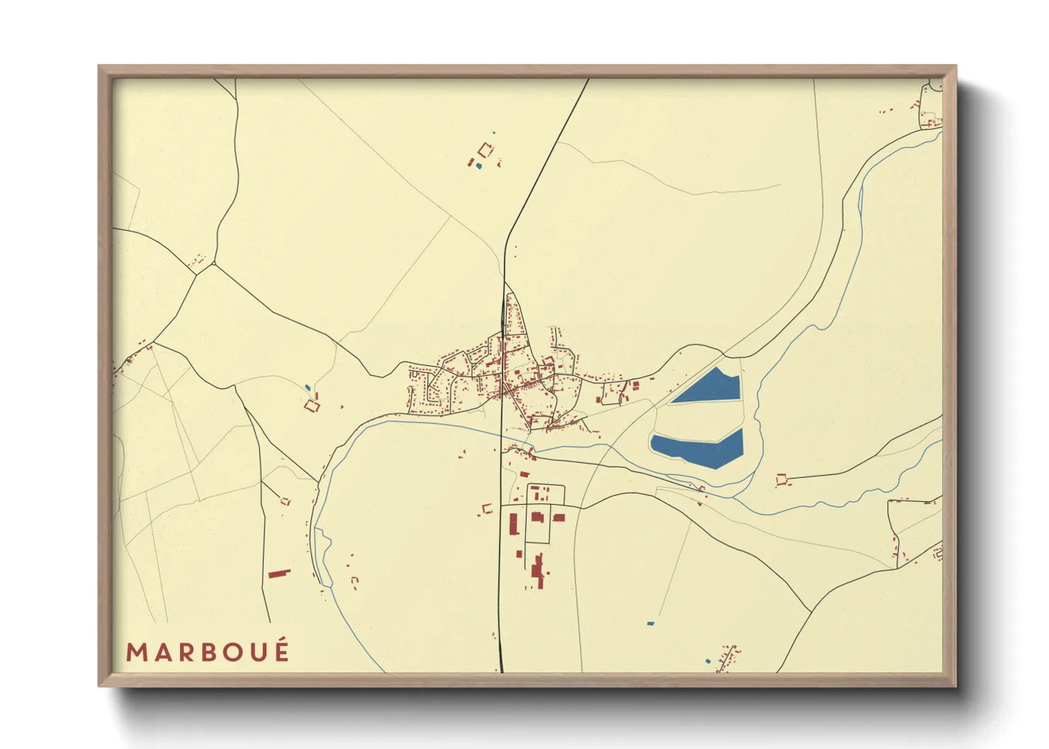 Une affiche de carte sur Marboué