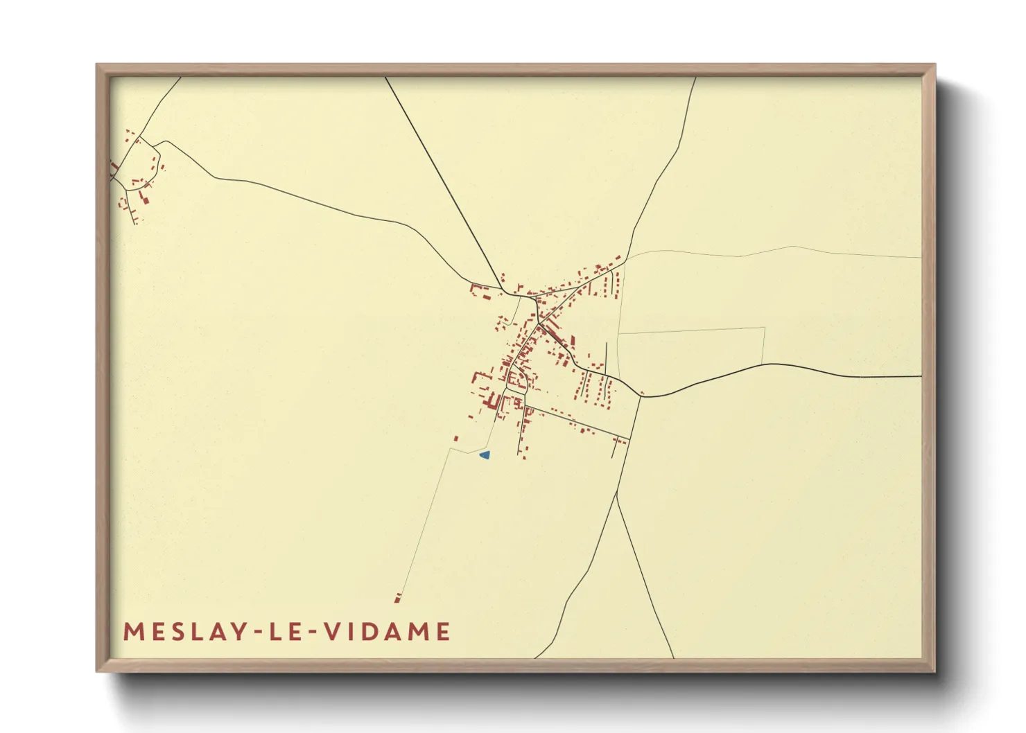 Une affiche de carte sur Meslay-le-Vidame