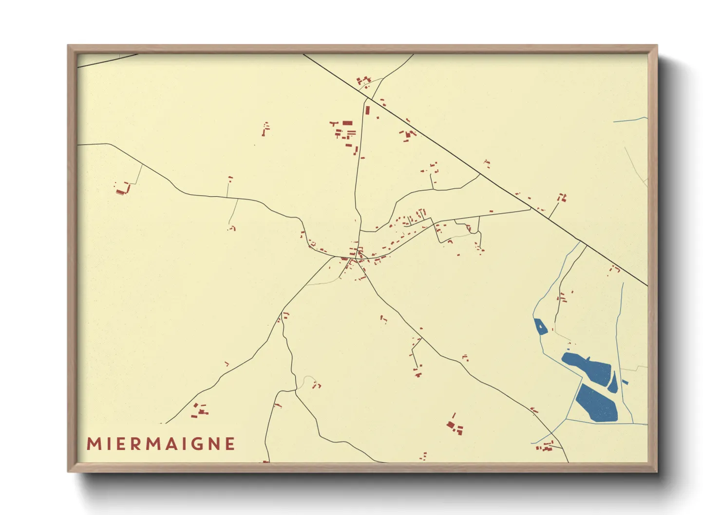 Une affiche de carte sur Miermaigne