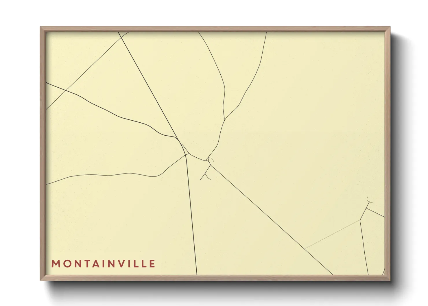 Une affiche de carte sur Montainville