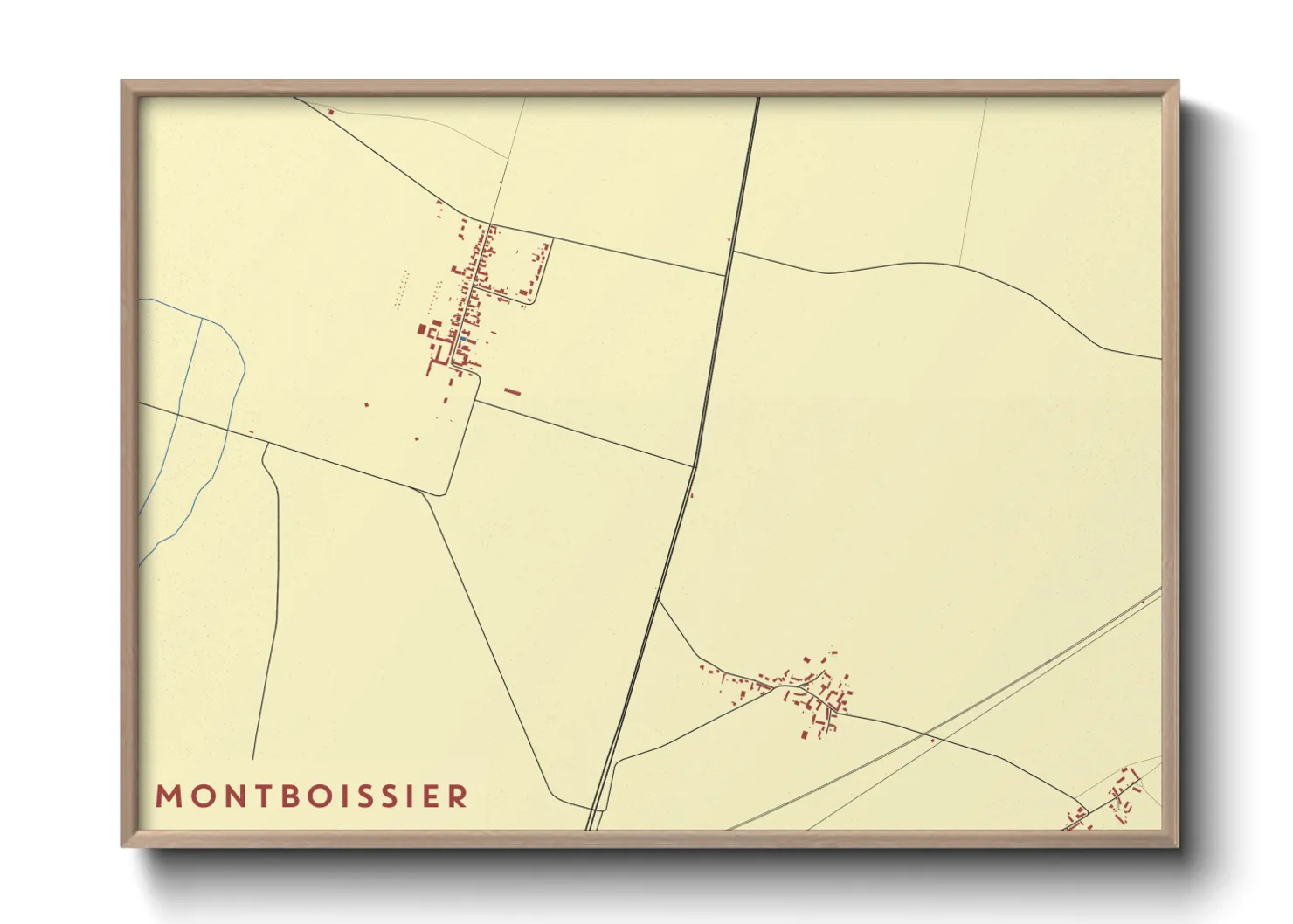Une affiche de carte sur Montboissier