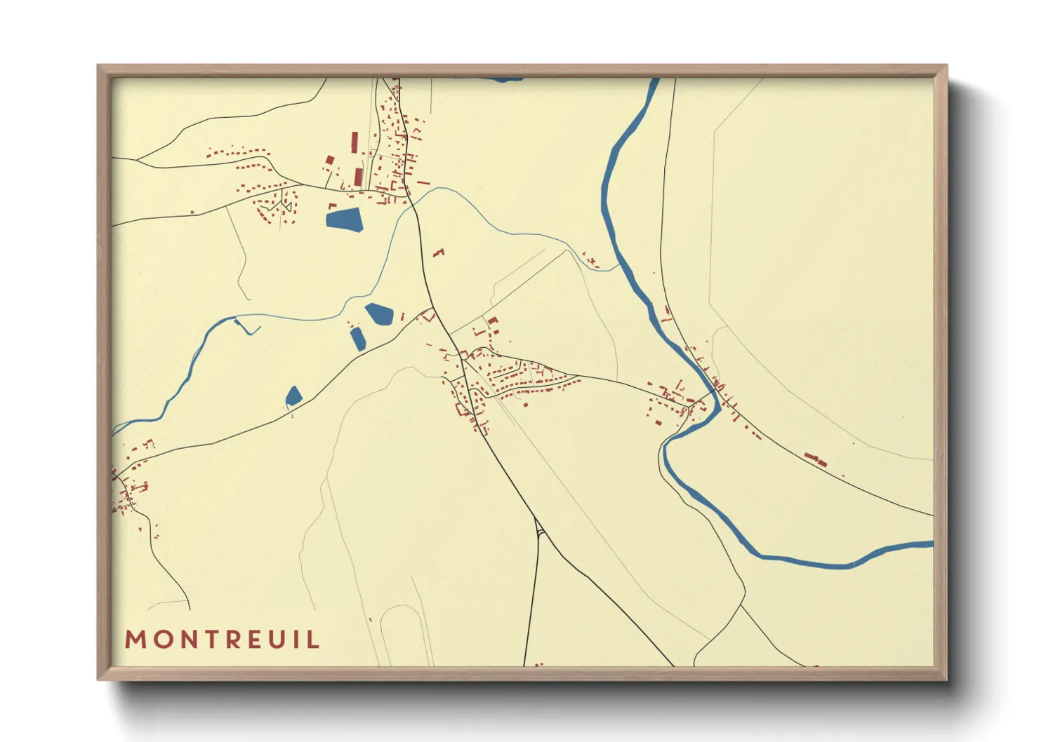 Une affiche de carte sur Montreuil