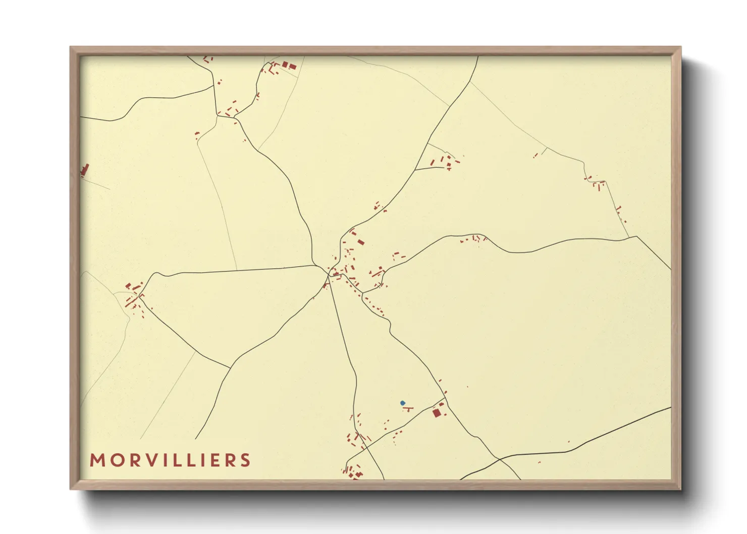 Une affiche de carte sur Morvilliers