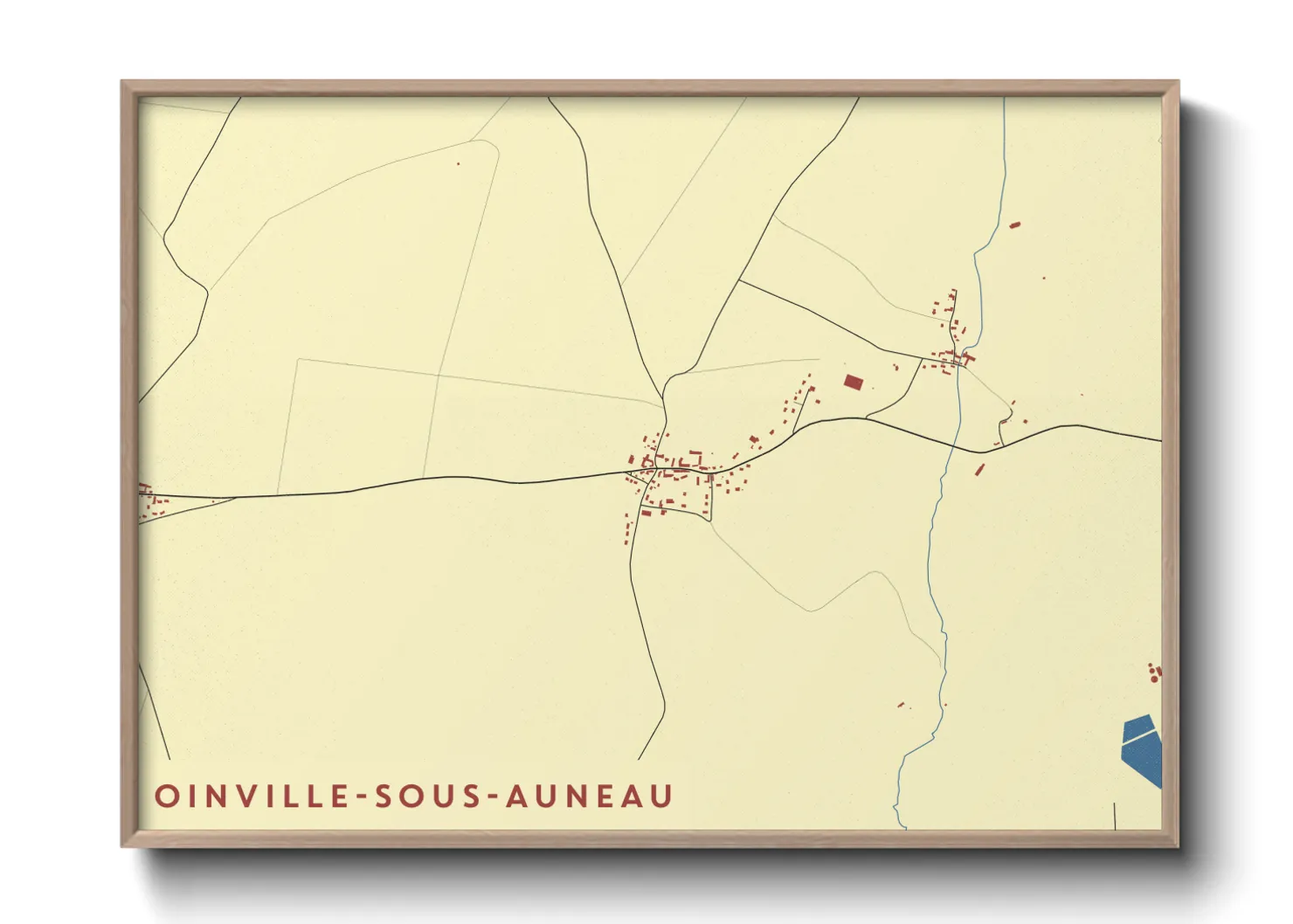 Une affiche de carte sur Oinville-sous-Auneau