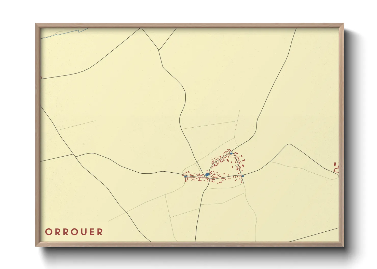 Une affiche de carte sur Orrouer