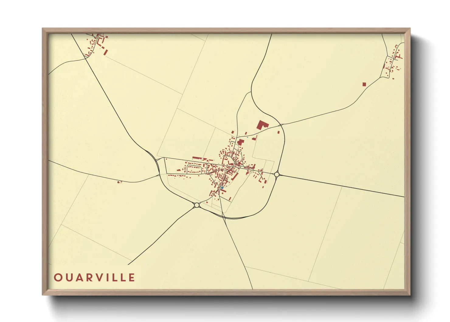 Une affiche de carte sur Ouarville