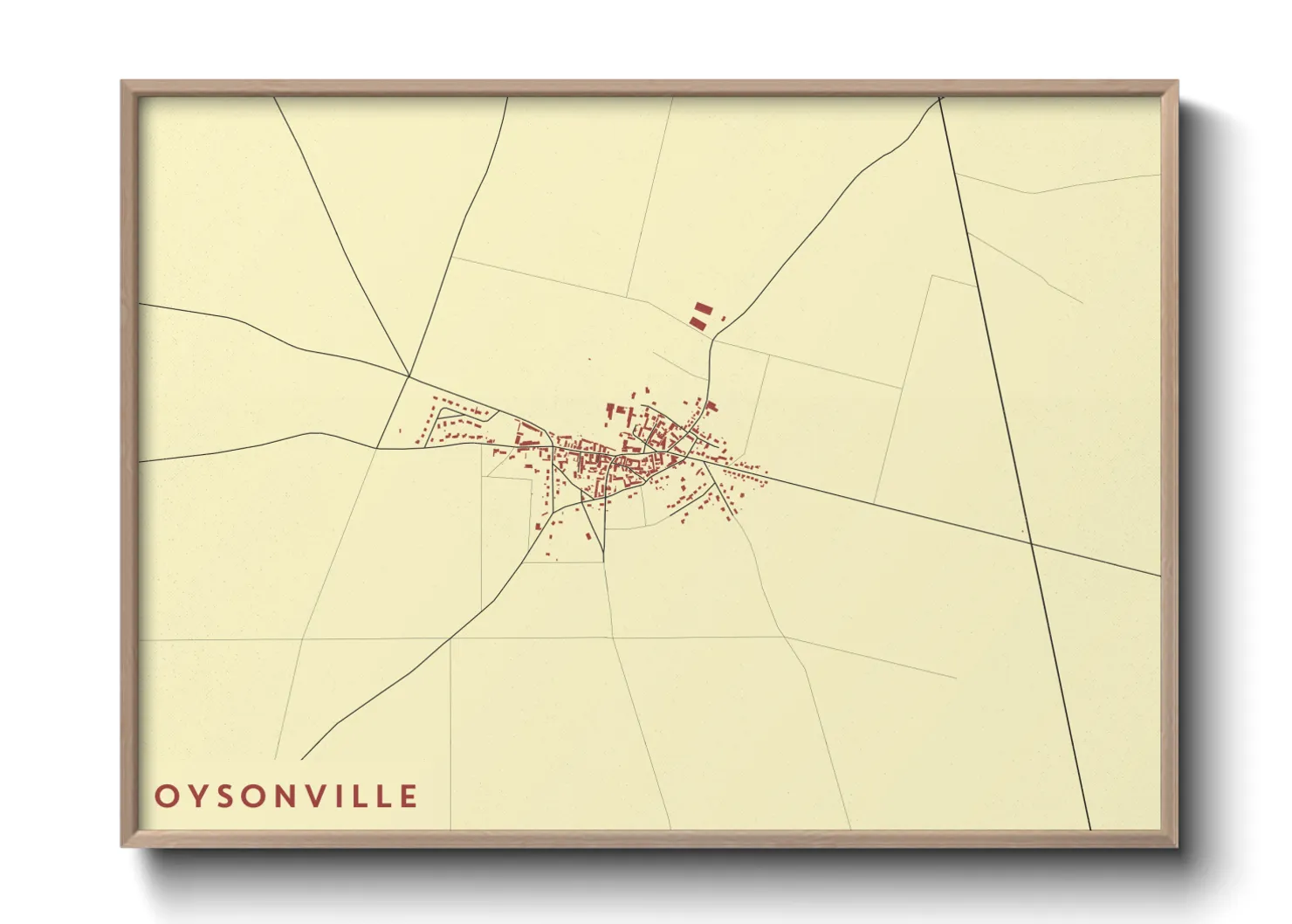 Une affiche de carte sur Oysonville