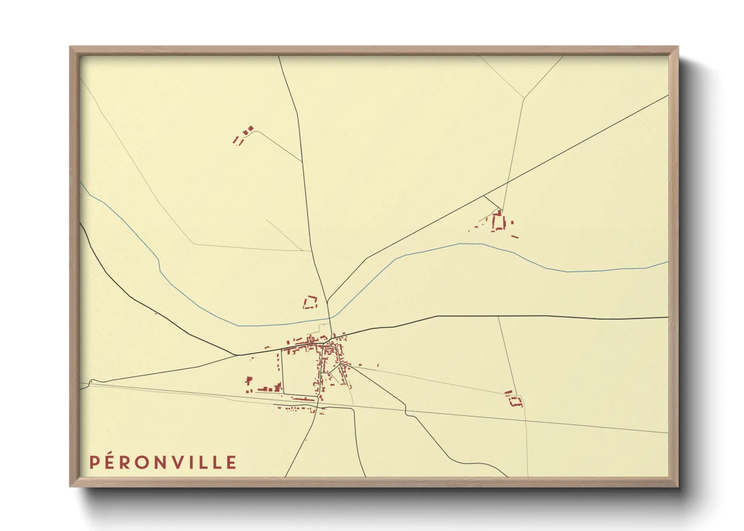 Une affiche de carte sur Péronville