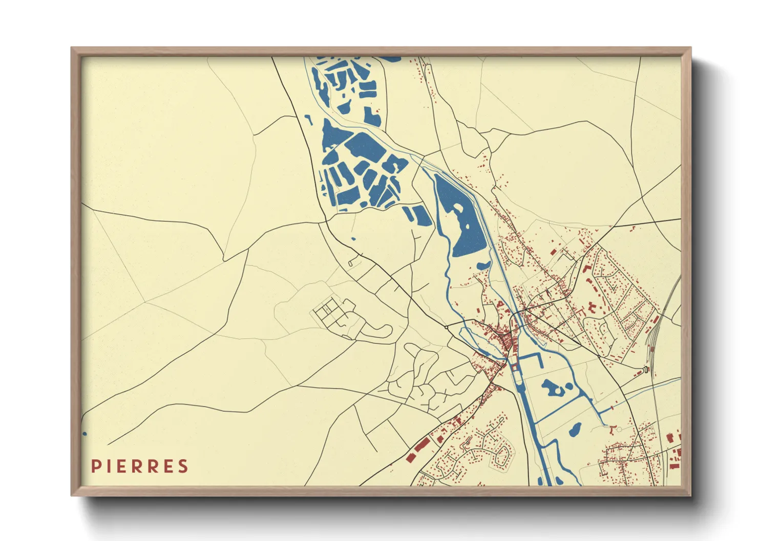 Une affiche de carte sur Pierres