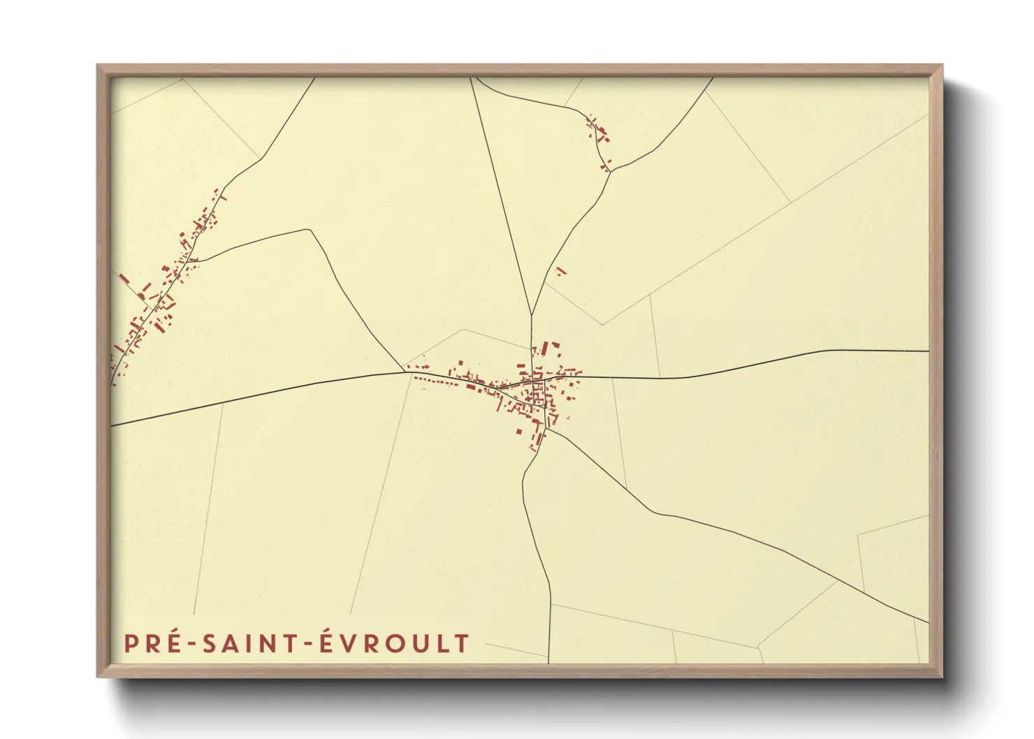 Une affiche de carte sur Pré-Saint-Évroult