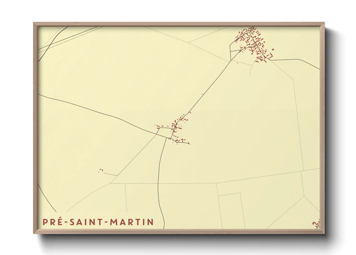 Une affiche de carte sur Pré-Saint-Martin